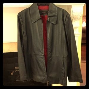 Size medium Black leather Jacket